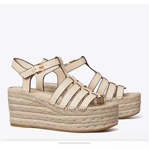 BRAND NEW! NEVER WORN! Tory Burch Fisherman Espadrille Wedge